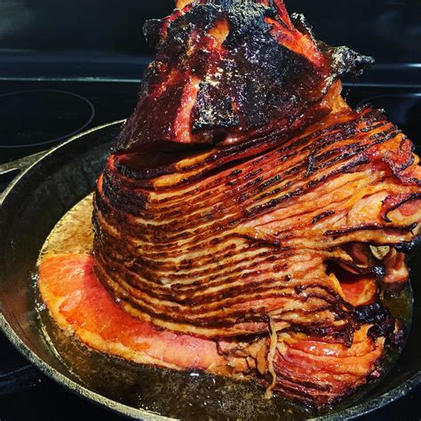 double smoked ham with homemade glaze r traeger