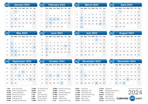 Online 2025 Calendar With Holidays