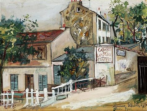 Lot ƒ Maurice Utrillo 1883 1955 Le Lapin Agile 1923 Gouache Sur