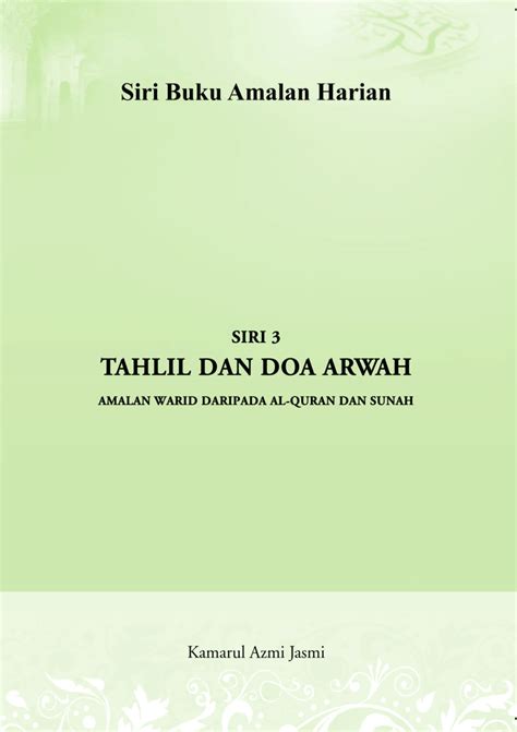 PDF Tahlil Dan Doa Arwah Amalan Warid Daripada Al Quran Dan Sunah