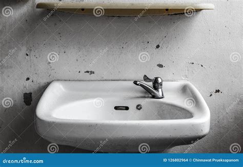 Old Sink Dirtyisolated Stock Photo Image Of Room Interior 126802964