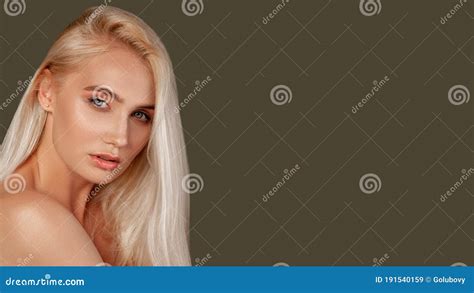 Beauty Portrait Skincare Wellness Blonde Woman Stock Image Image Of Cosmetology Beauty