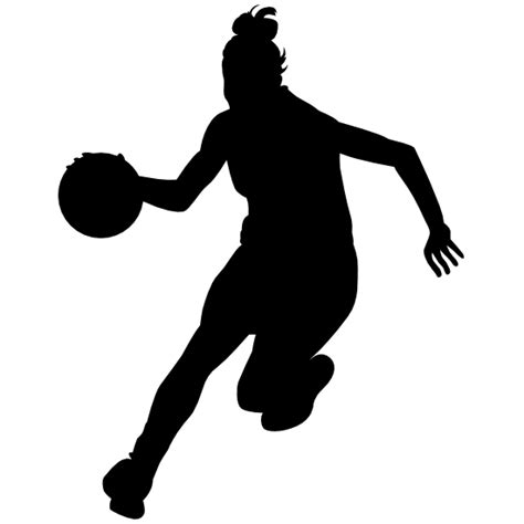 Running Girl Basketball Player Sticker