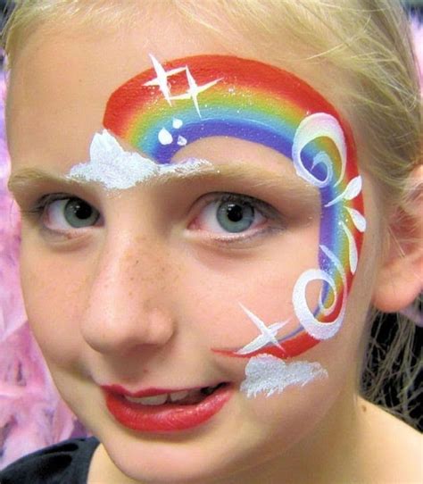 Super Quick Rainbow Face Painting Youtube Face Painting Unicorn Girl Face Painting Face