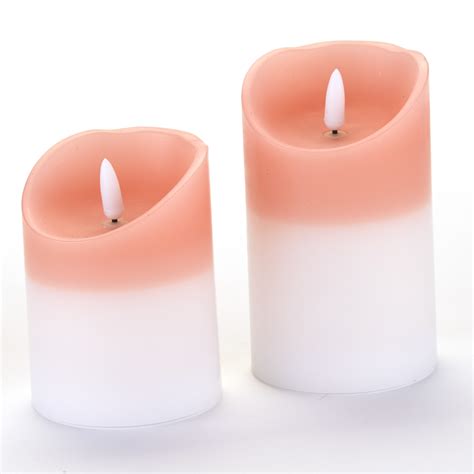 Realistic Flameless Led Scented Indoor Candles Set Of 2