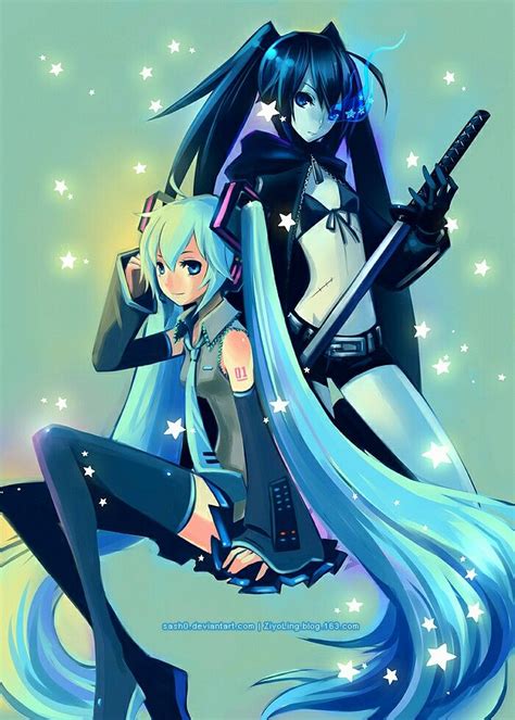 Hatsune Miku And Black Rock Shooter Vocaloid
