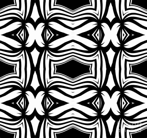 Pattern Black White Ornament Abstract Art Print No40 Digital Art By