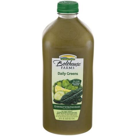 Bolthouse Farms 100 Juice Fruit And Vegetable Daily Greens 52 Oz