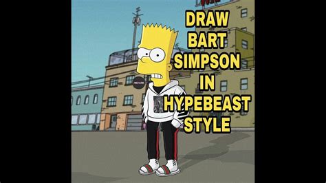 Draw Bart Simpson In Hypebeast Style Youtube