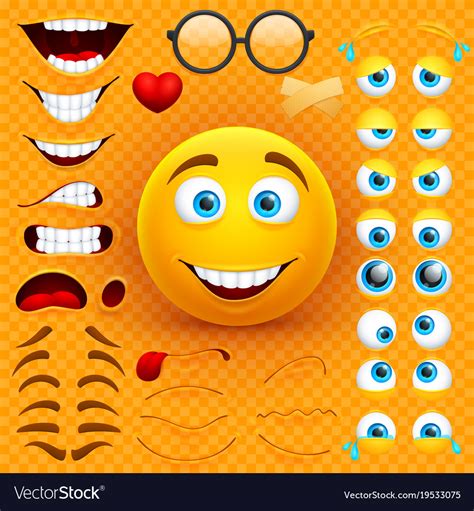 Cartoon Yellow 3d Smiley Face Character Royalty Free Vector