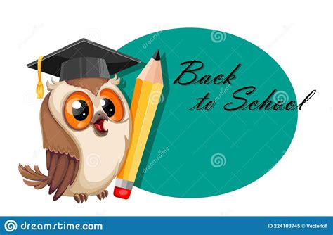 Owl In Graduation Cap Back To School Stock Vector Illustration Of