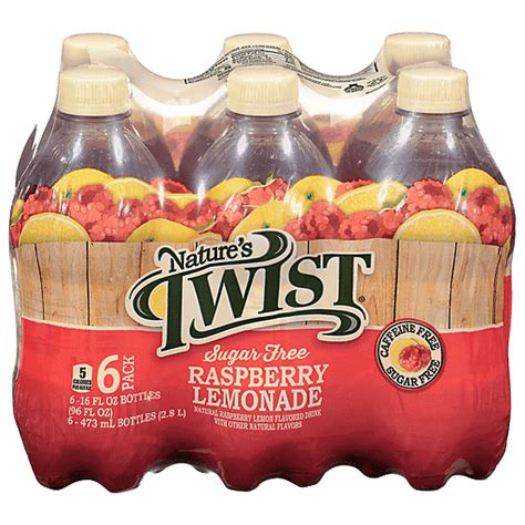 Natures Twist Sugar Free Raspberry Lemonade 6 16 Fl Oz Bottles Shop