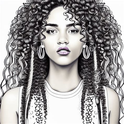 Curly Hair Coloring Page
