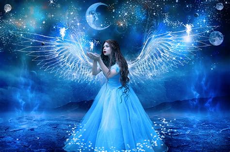 A Magic Moment Moon Fairy Dress Blue Fantasy Magic Girl Hd