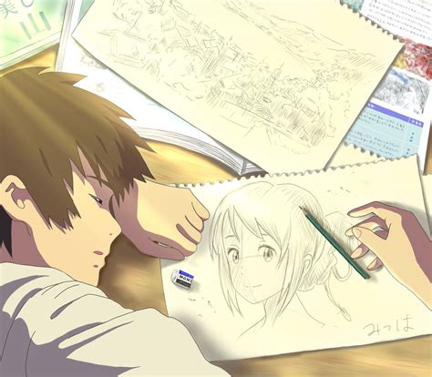 Anime Girl Sleeping On Desk