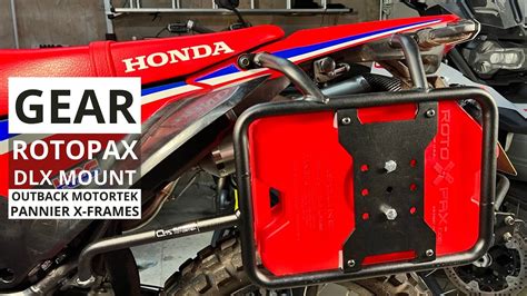 Gear Rotopax DLX Mount On Outback Motortek Pannier Frames On A Honda