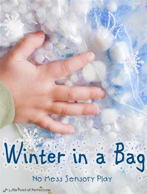 No Mess Sensory Play Winter In A Bag A Little Pinch Of Perfect