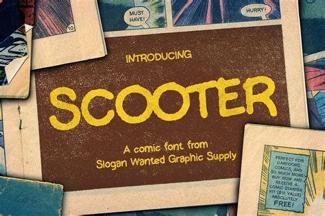 Scooter Comic Font Freebies Comic Font Business Card Logo