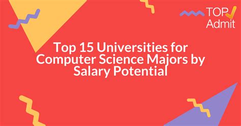 Rochester institute of technology is among your best bets if you want to study computer science. Top 15 Universities for Computer Science Majors by Salary ...