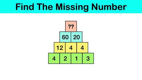 Math Pyramid Brain Teaser Pyramid Missing Number Puzzle Maths