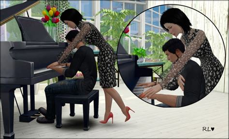 With Piano Ver2 Posepack At Rethdis Love Sims 4 Updates