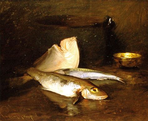 Original Oil Painting Still Life With Fish Still Life Oil Painting