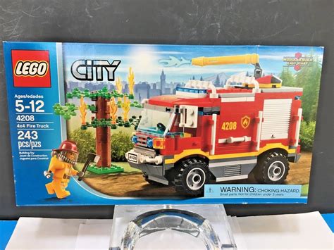 New Sealed Lego Set 4208 City 4x4 Fire Truck 243 Pieces