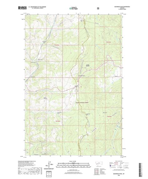 MacDonald Pass Montana US Topo Map – MyTopo Map Store