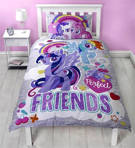 Reversible My Little Pony Equestria Single Duvet Cover Bed Set Kids
