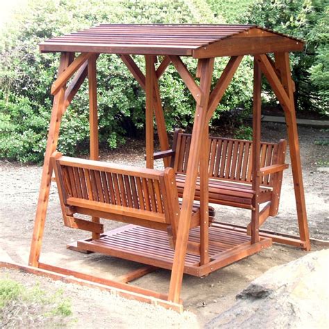 St Anthony S Face To Face Redwood Glider By Forever Redwood Outdoor