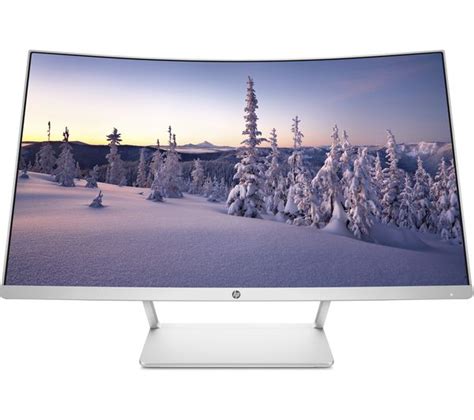 Add to cart find in store. HP 27 Full HD 27" Curved LED Monitor - White & Silver ...