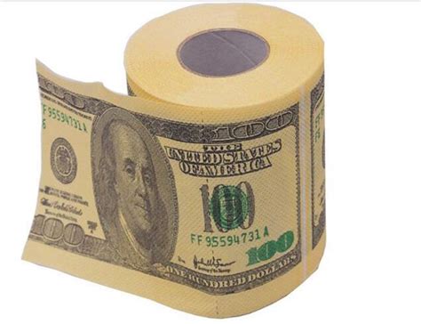 Usd Dollar Printed Paper Roll Funny Money Currency Toilet Tissue Paper