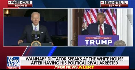 Fox News Chyron Calls Biden A ‘wannabe Dictator During Trump Speech