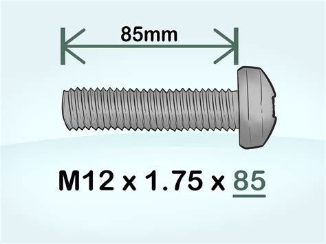 For fasteners where the head usually sits above the surface such as hex bolts and pan head screws, the measurement is from directly under the head to the end of the fastener. How to Read a Screw Thread Callout: 12 Steps (with Pictures)