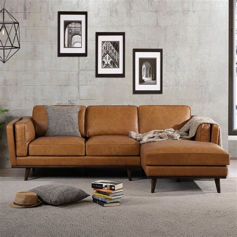 Corrigan Studio® Velasquez 929 Genuine Leather Sofa And Chaise Wayfair