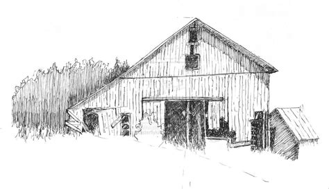 White Pencil Drawings Old Country Barns Country Barns Barn Drawing