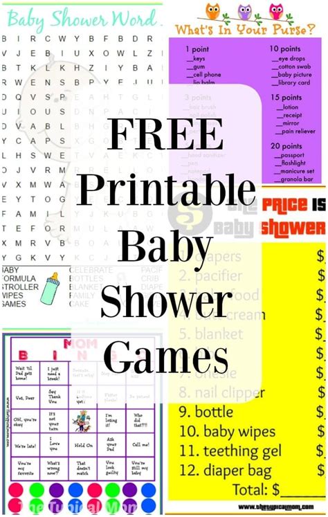Free Printable Baby Shower Games · The Typical Mom