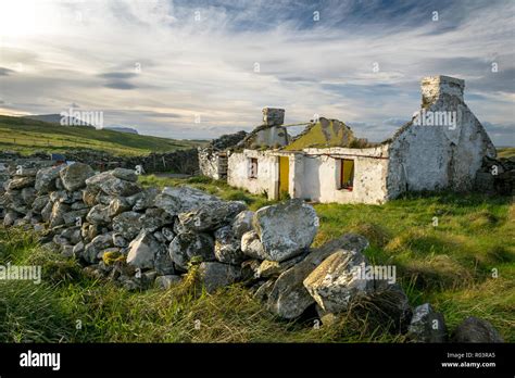 This Is The Ruins Of An Old Abandoned Irish Cottage In Donegal Ireland