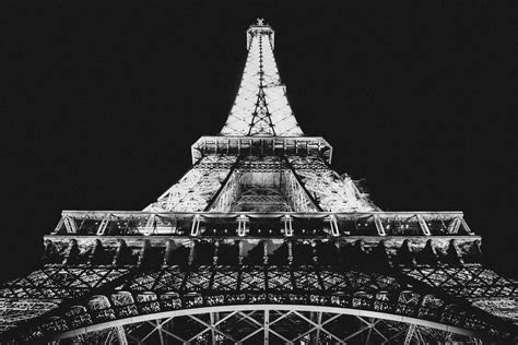 Eiffel Tower Paris Printable High Resolution Black And Wite Photo