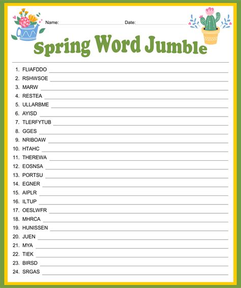 6 Best Images Of Printable Word Jumbles For Adults Free Printable