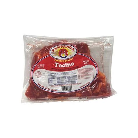 Pampangas Frozen Tocino Filipino Style Cured Sliced Uncooked Pork