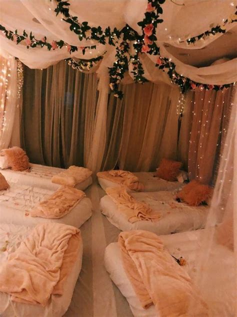 Sleepover party ideas for an epic slumber party. Would be such a cute bridal shower or bachelorette party ...