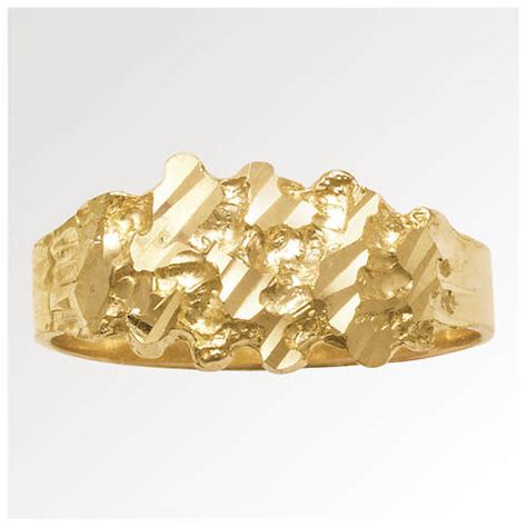 Mens 10k Gold Nugget Ring Stoneberry