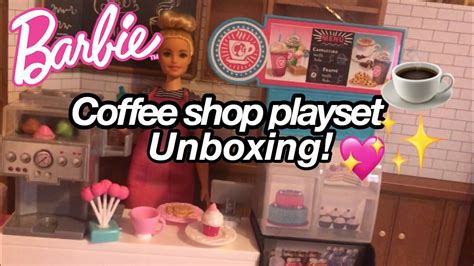 Barbie Coffee Shop Playset Unboxing And Review 2020 Youtube