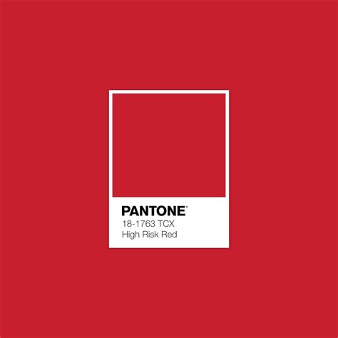 High Risk Red April 18 2018 Pantone Red Pantone Colour Palettes