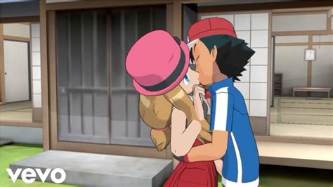 Pokemon Ash And Serena Kiss