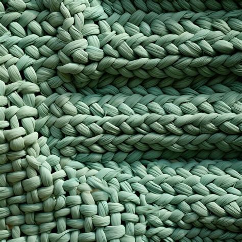 Premium Ai Image Mint Green Sisal Weave Wall Texture Background
