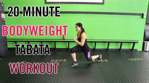 20 Minute Full Body Tabata Workout Bodyweight Only Youtube