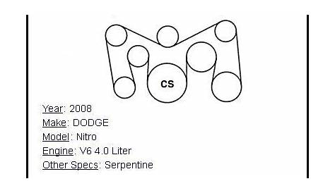 2008 dodge nitro 3.7 belt diagram