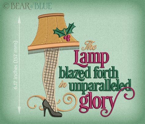 Embroidery SET OF 4 Designs: The Leg Lamp from A | Etsy | A christmas